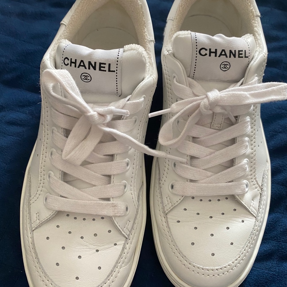 Chanel Calfskin Women’s Logo Sneakers